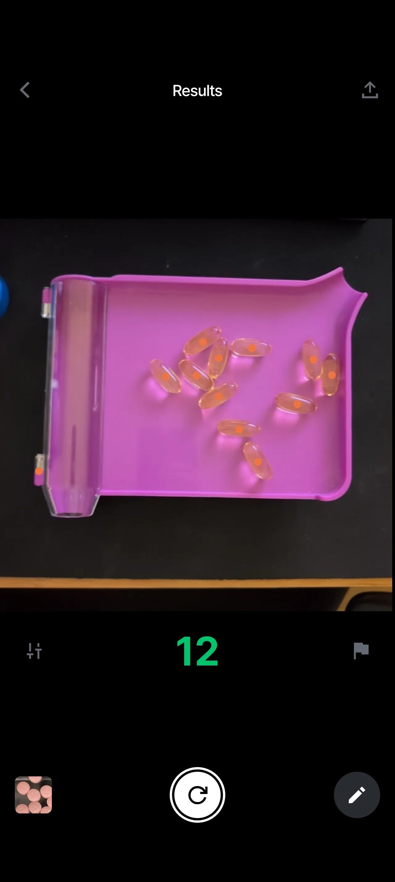 App A with incorrect pill count